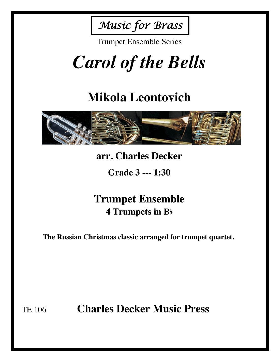 Carol of the Bells for Trumpet Ensemble (arr. Charles Decker)