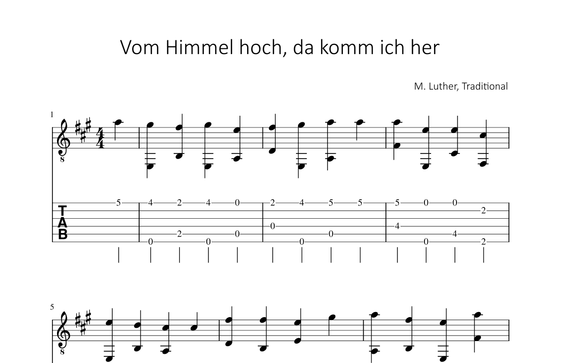 Vom Himmel hoch, da komm ich her (arr. Bettina Schipp)
