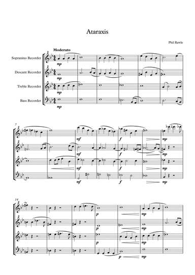 Ataraxis - Recorder Quartet