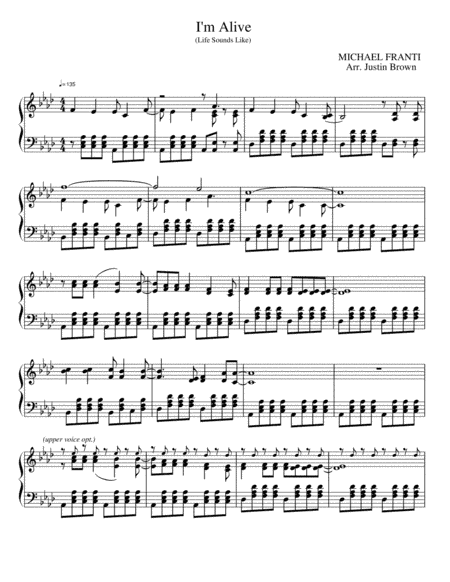 I'm Alive (life Sounds Like) (arr. Justin Brown)