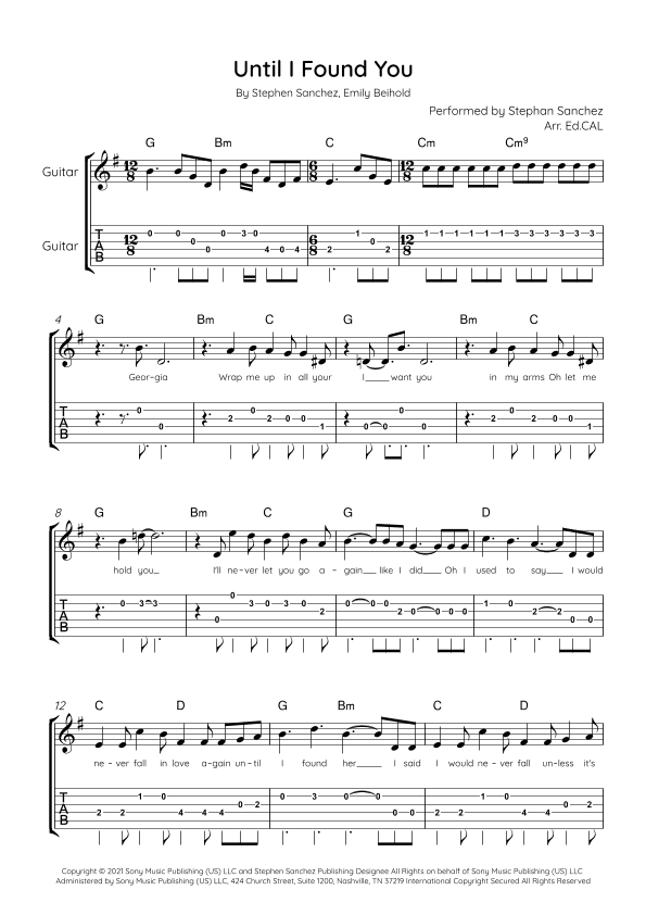 Until I Found You (arr. Arr. Ed.CAL)