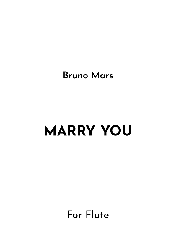 Marry You (arr. Jireh J.)