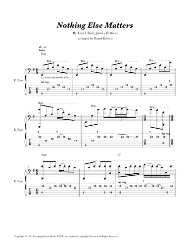 Nothing Else Matters (arr. Daniel Roberts)