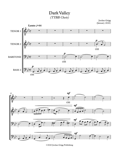 Dark Valley (TTBB Choir)
