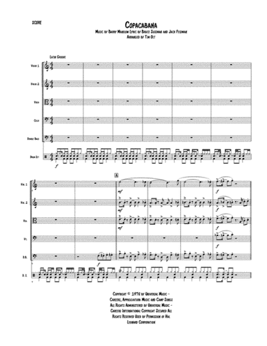Copacabana (at The Copa) (arr. Tim Olt)