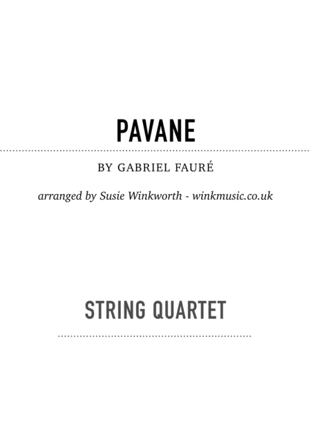 Fauré Pavane (arr. Susie Winkworth winkmusic.co.uk)