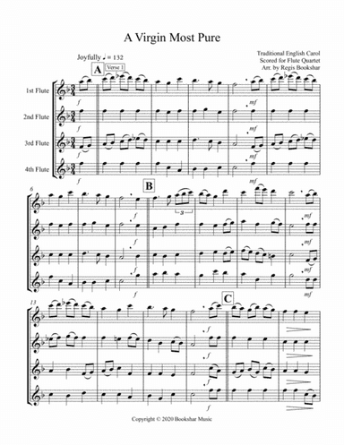 A Virgin Most Pure (Flute Quartet) (arr. Regis Bookshar)