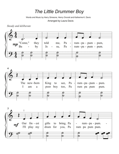 The Little Drummer Boy (arr. Arranged by Laura Davis)