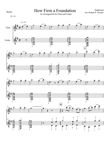 How Firm a Foundation for Flute and Guitar (arr. Robert E. Proctor)