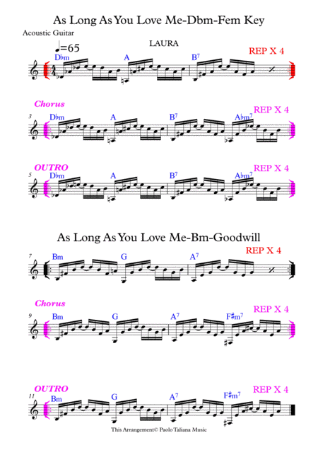 As Long As You Love Me (arr. Pablo Talia)