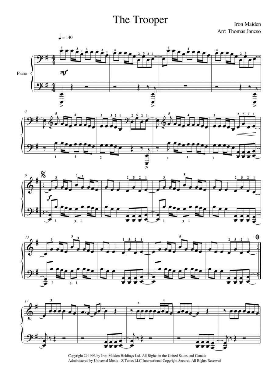 The Trooper (arr. Thomas Jancso)