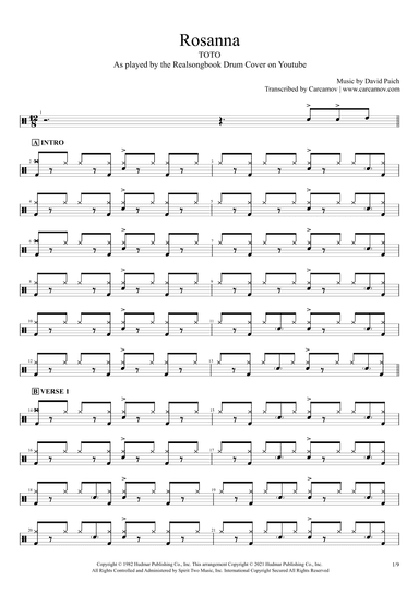 Rosanna (arr. Realsongbook)