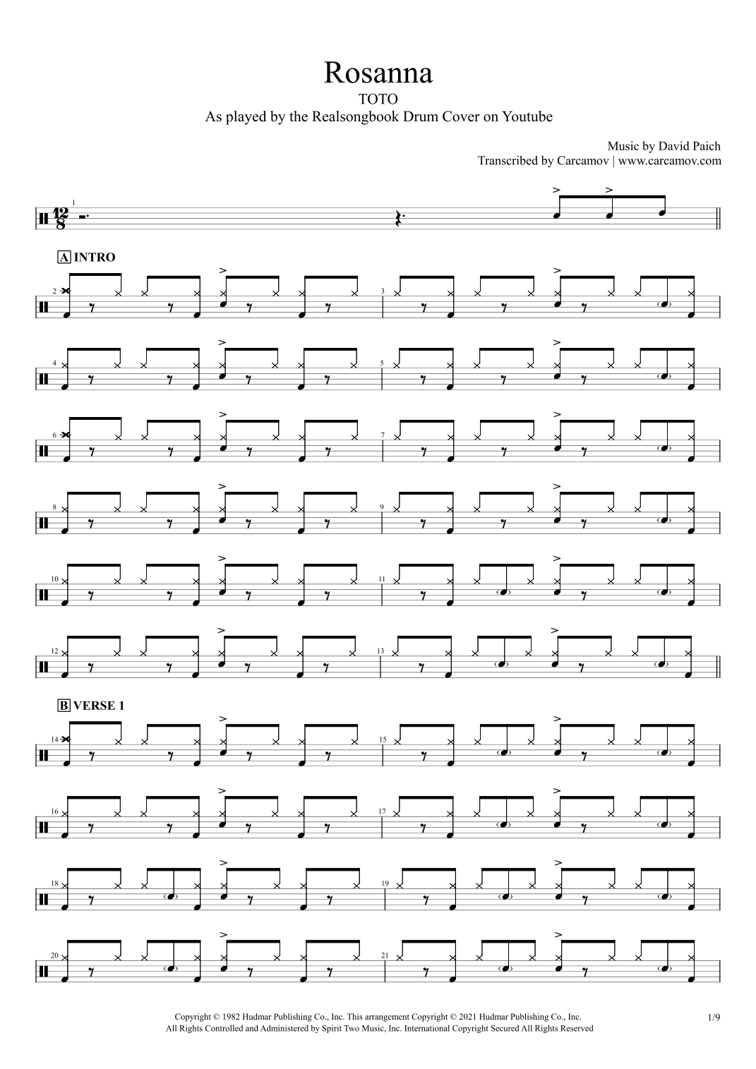 Rosanna (arr. Realsongbook)