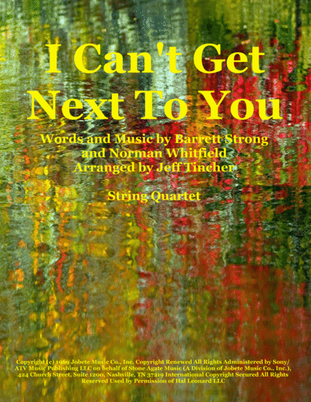 I Can't Get Next To You (arr. Jeff Tincher)