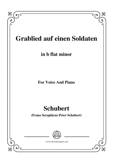 Schubert-Grablied auf einen Soldaten,in b flat minor,for Voice&Piano (arr. MSM)