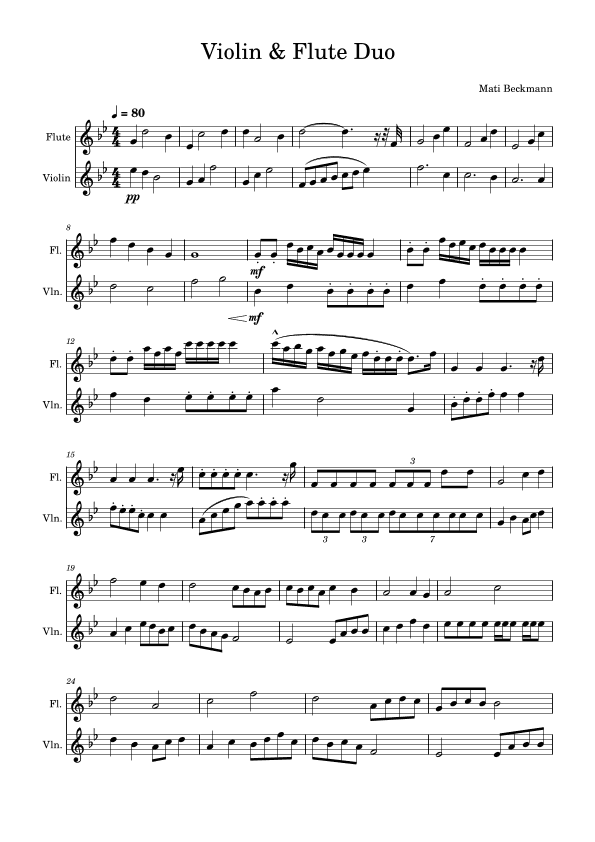 Violin & Flute Duo