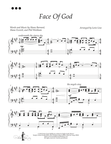 Face Of God (arr. Lorie Line)