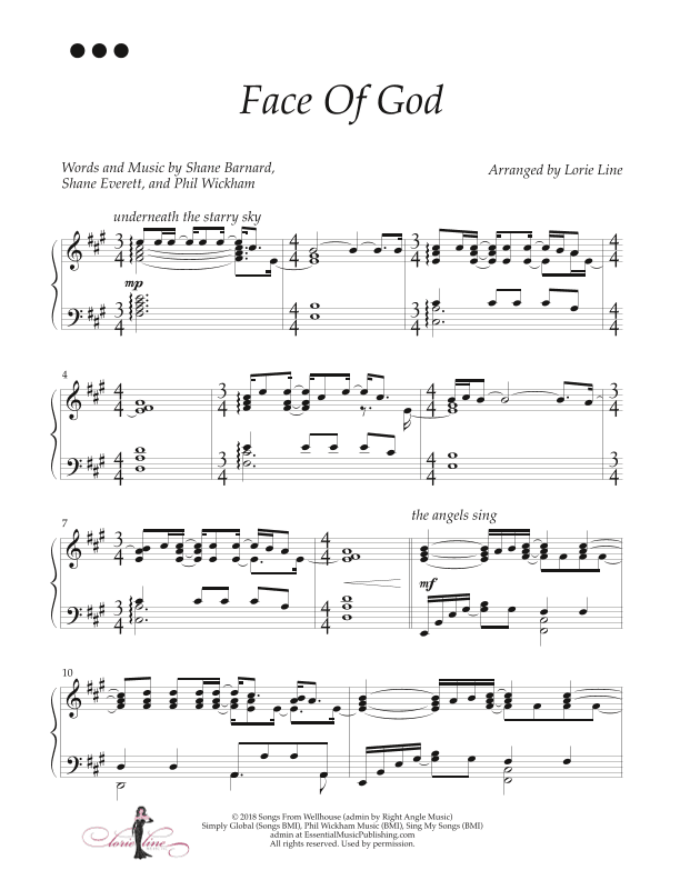 Face Of God (arr. Lorie Line)