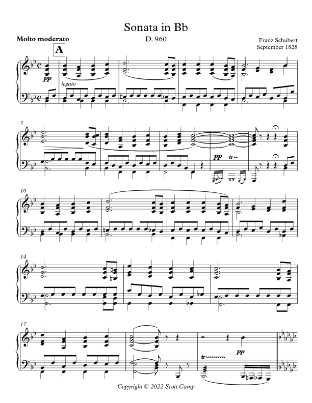 Sonata in Bb, D.960 I Molto moderato (arr. Scott Camp)