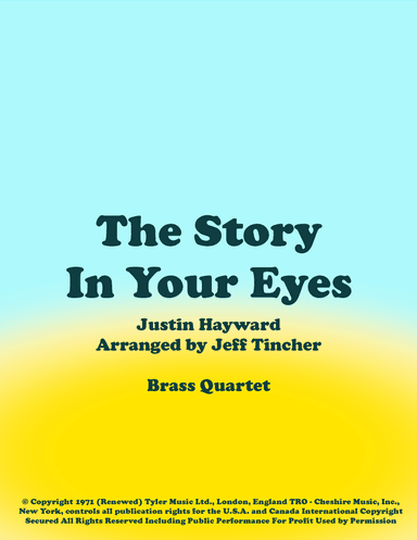 The Story In Your Eyes (arr. Jeff Tincher)