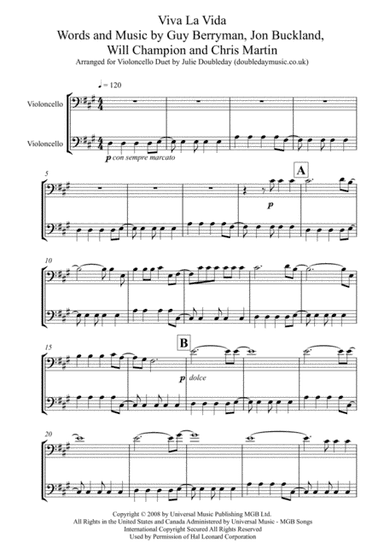 Viva La Vida (arr. Julie Doubleday)