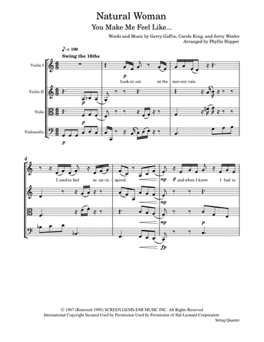 (You Make Me Feel Like) A Natural Woman (arr. Phyllis Hopper)