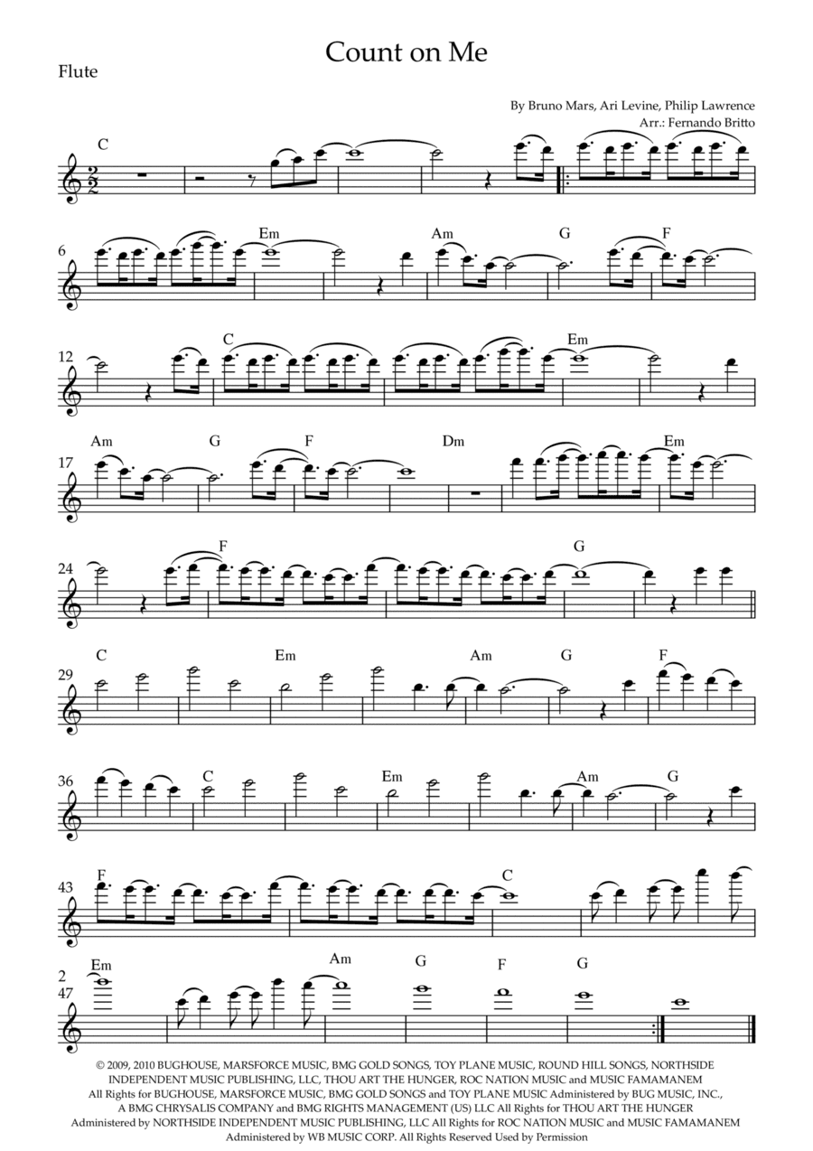 Count On Me (arr. Fernando Britto)