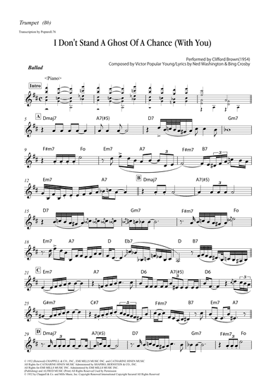 I Don't Stand A Ghost Of A Chance With You (arr. Popnroll.76)