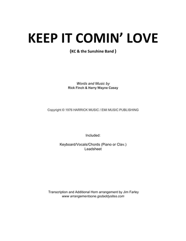 Keep It Comin' Love (arr. Jim Farley)