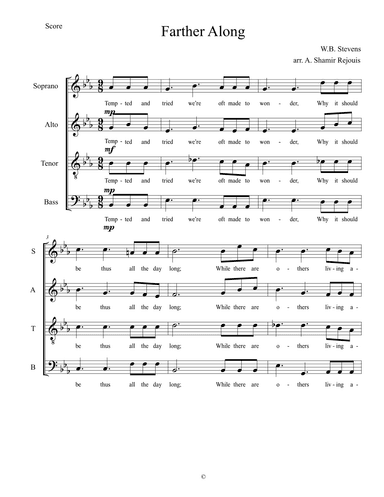 Farther Along (arr. A. Shamir Rejouis)