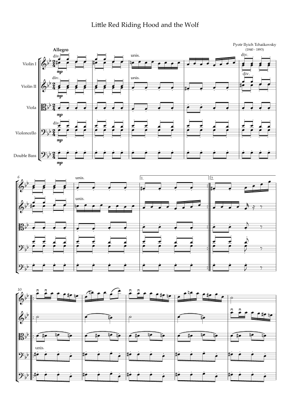 Little Red Riding Hood and the Wolf (arr. Y.A.)