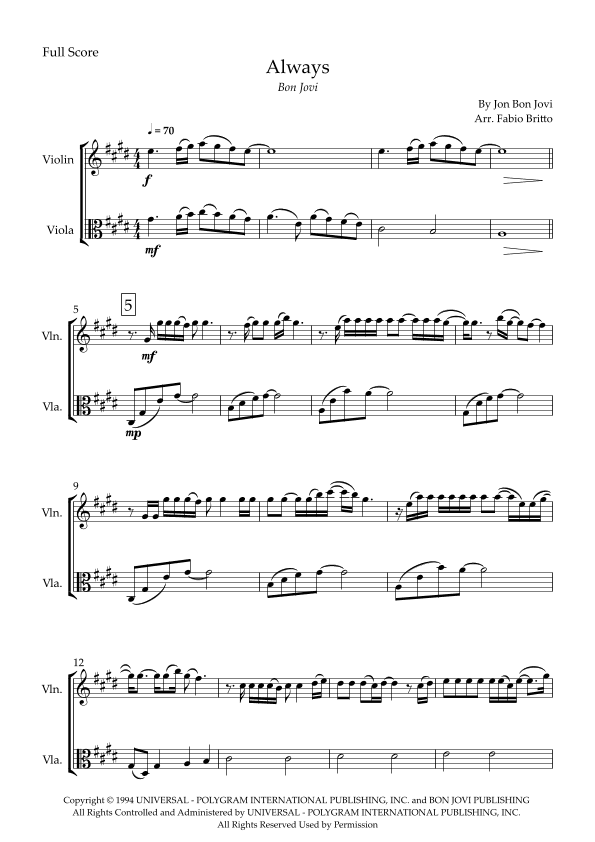 Always (arr. Fabio Britto)
