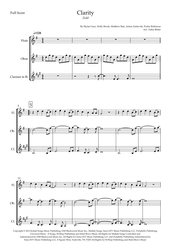 Clarity (arr. Fabio Britto)