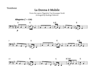 La Donna è Mobile (arr. Rodrigo Faleiros)