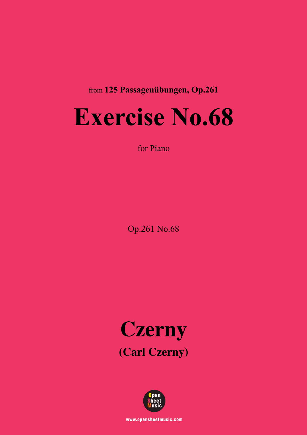 C. Czerny-Exercise No.68,Op.261 No.68 (arr. OSM Press)
