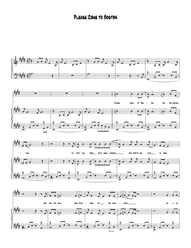 Please Come To Boston (arr. Biegler)