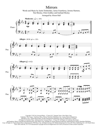 Mirrors (arr. Alison Hall)