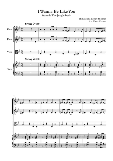 I Wan'na Be Like You (the Monkey Song) (arr. Elena Cervera)