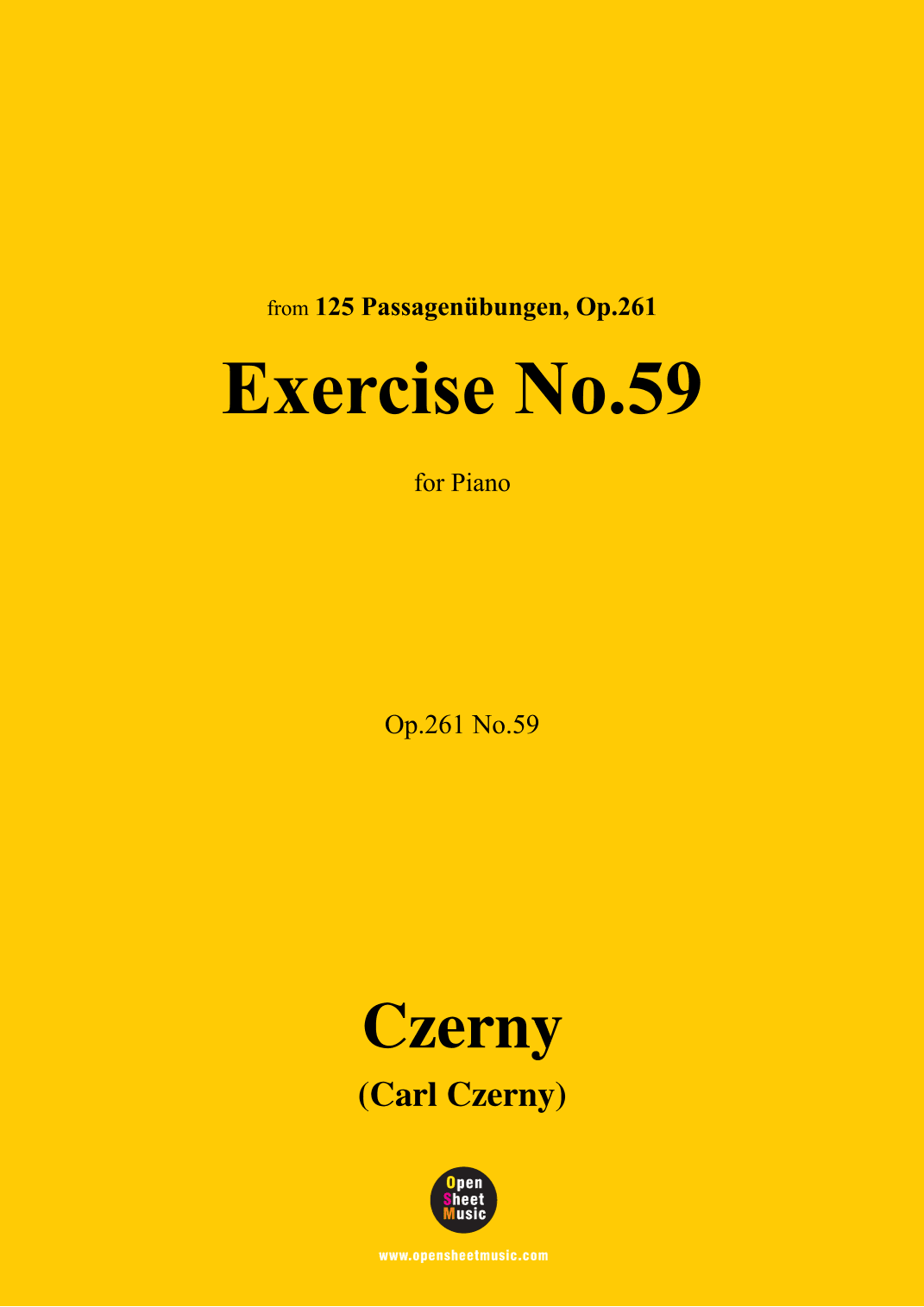 C. Czerny-Exercise No.59,Op.261 No.59 (arr. OSM Press)