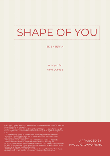 Shape Of You (arr. Paulo Galvao Filho)