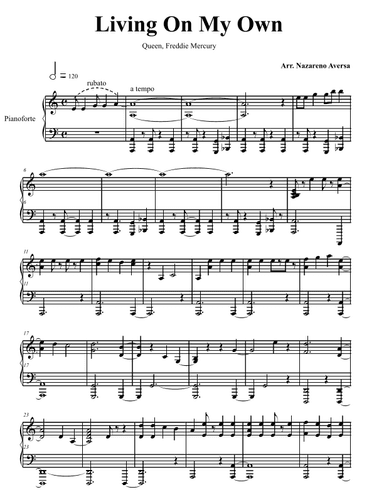 Living On My Own (arr. Nazareno Aversa)