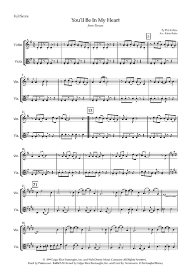 You'll Be In My Heart (arr. Fabio Britto)