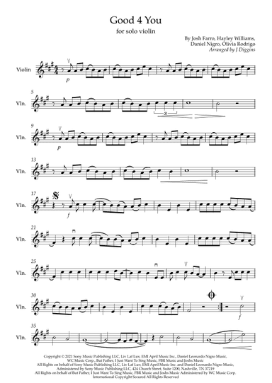 Good 4 U (arr. J Diggins)