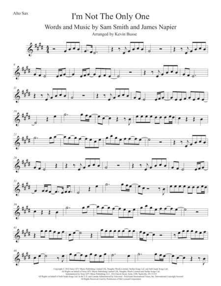 I'm Not The Only One (arr. Kevin Busse)