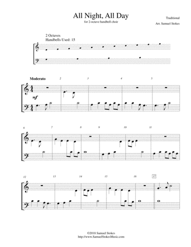All Night, All Day - for 2-octave handbell choir (arr. Samuel Stokes)