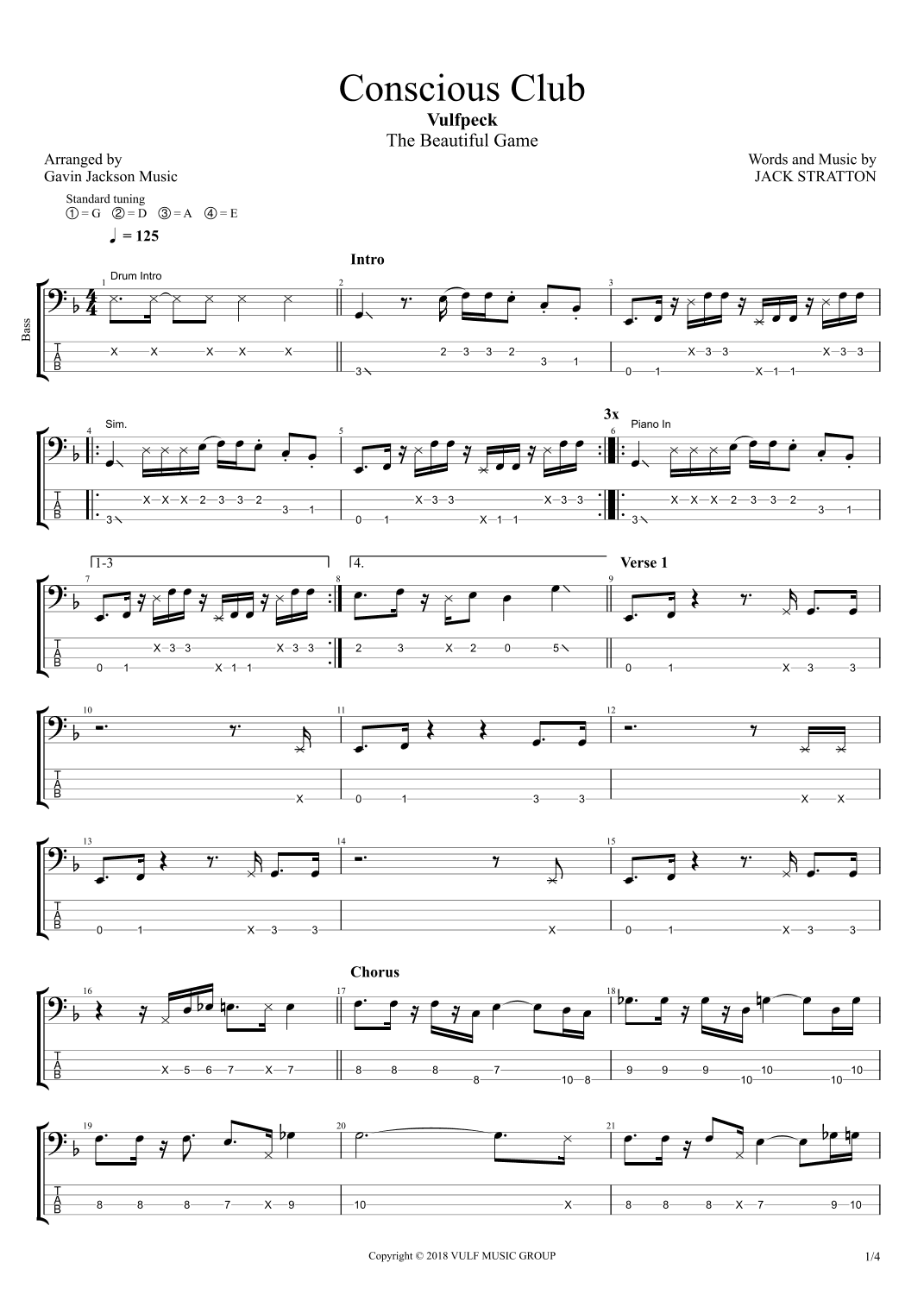 Conscious Club (arr. Gavin Jackson Music)