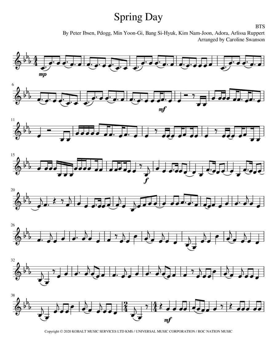 Spring Day (arr. Caroline Swanson)