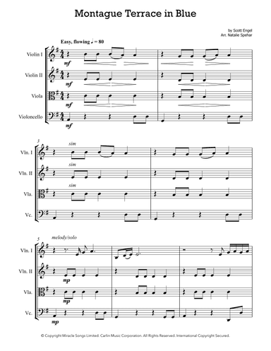 Montague Terrace In Blue (arr. Natalie Spehar)