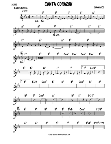 Canta Corazon (arr. Mateo Aguilar)