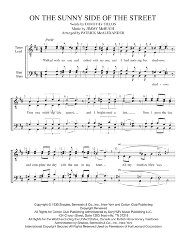 On The Sunny Side Of The Street (arr. Patrick McAlexander)